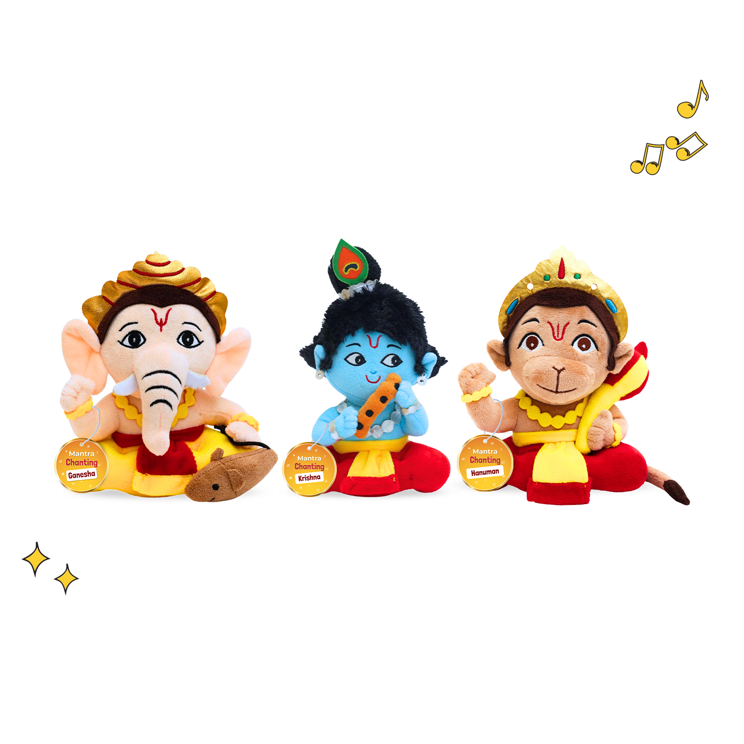 Mantra Chanting Baby Krishna, Baby Ganesha & Baby Hanuman (Pack of 3)-Small Buy Online USA Store Mantra Chanting Baby Krishna, Baby Ganesha & Baby Hanuman (Pack of 3)-Small Online US Store