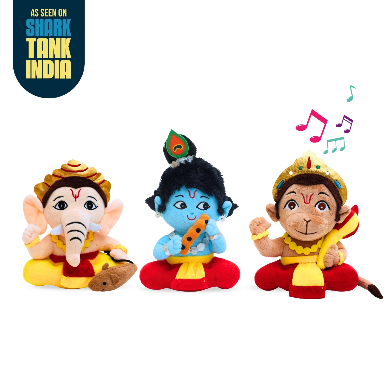 Mantra Chanting Baby Krishna, Baby Ganesha & Baby Hanuman (Pack of 3)-Small Buy Online USA Store Mantra Chanting Baby Krishna, Baby Ganesha & Baby Hanuman (Pack of 3)-Small Online US Store
