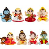 Mantra Chanting Baby Hanuman, Baby Rama, Baby Ganesha, Baby Shiva, Devi Saraswati, Devi Lakshmi, Devi Durga & Baby Krishna (Pack of 8) Online US Store