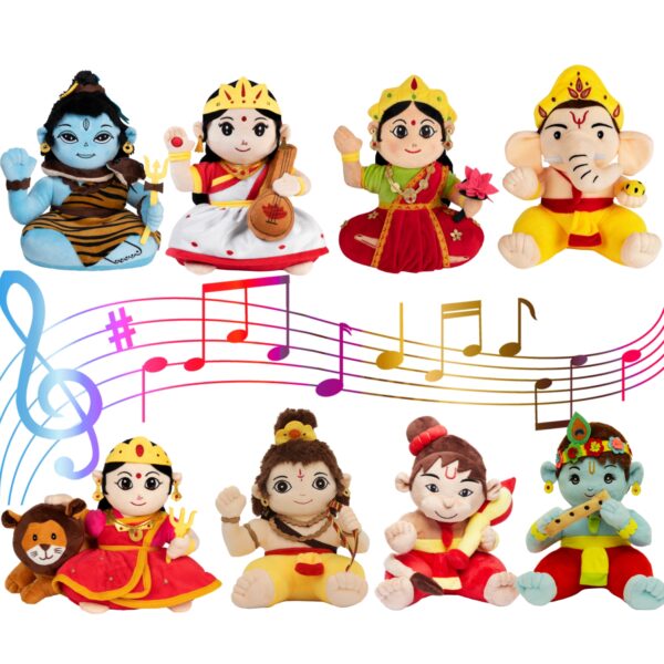 Mantra Chanting Baby Hanuman, Baby Rama, Baby Ganesha, Baby Shiva, Devi Saraswati, Devi Lakshmi, Devi Durga & Baby Krishna (Pack of 8) Online US Store