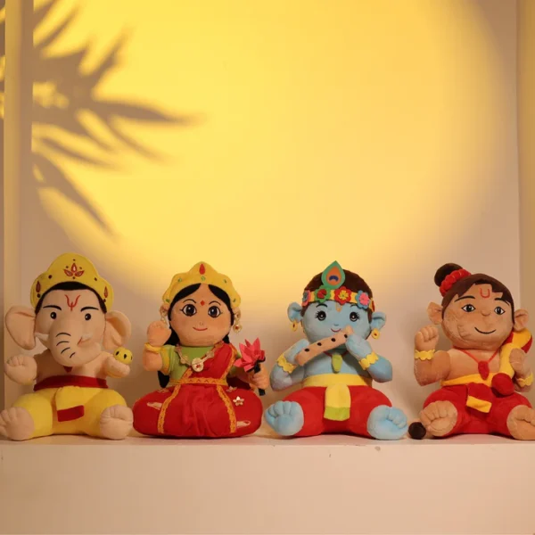 Mantra Chanting Baby Krishna, Devi Lakshmi, Baby Ganesha & Baby Hanuman (Pack of 4) Online US Store