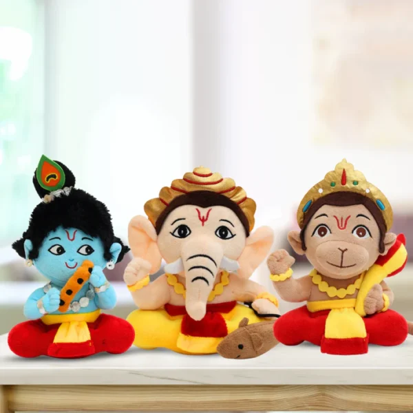 Mantra Chanting Baby Krishna, Baby Ganesha & Baby Hanuman (Pack of 3)-Small Online US Store