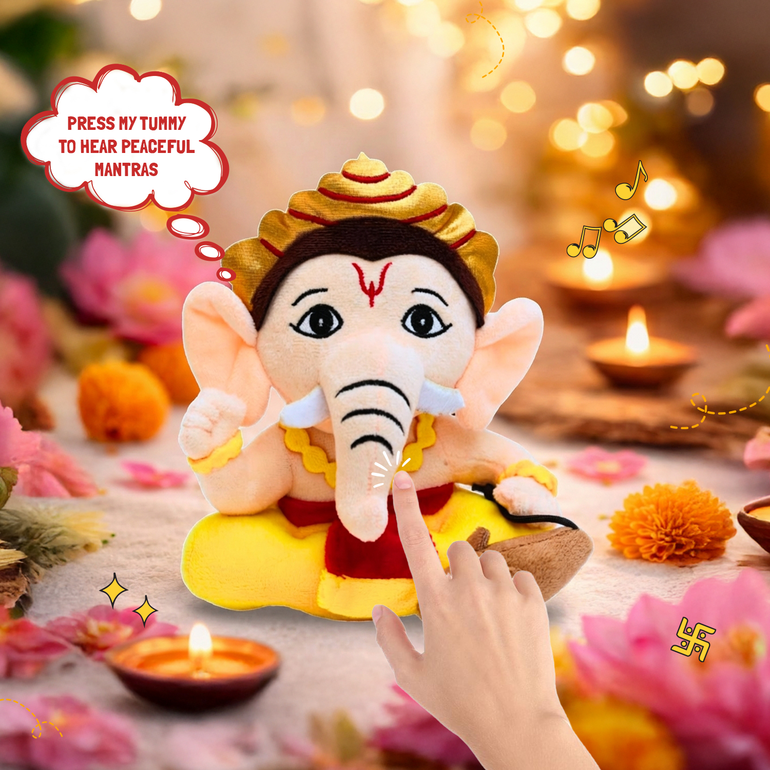 Mantra Chanting Baby Ganesha (Small – 20 cms) Buy Online USA Store Mantra Chanting Baby Ganesha (Small - 20 cms)