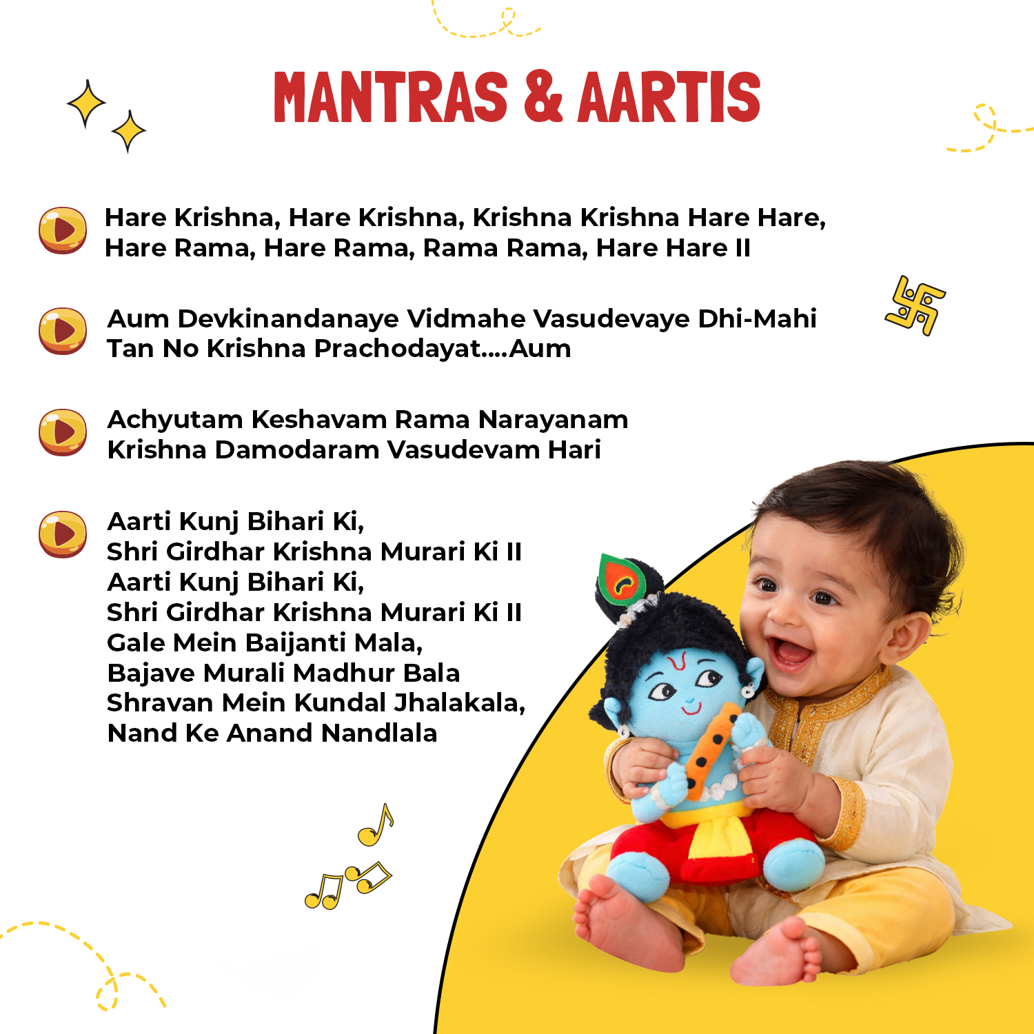 Mantra Chanting Baby Krishna (Small – 23 cms) Buy Online USA Store Mantra Chanting Baby Krishna (Small - 23 cms)