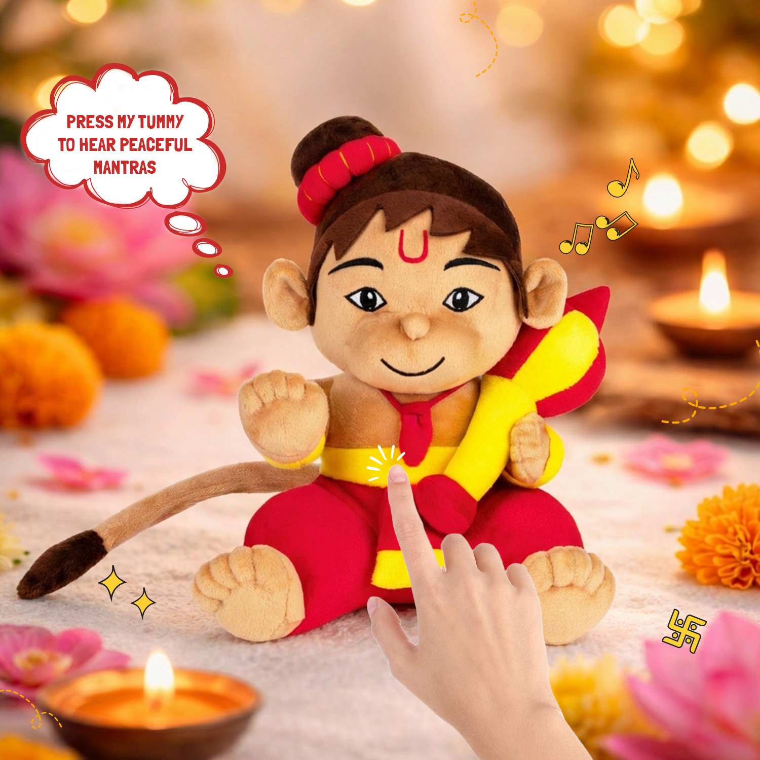 Mantra Chanting Baby Hanuman (Medium – 28 cms) Buy Online USA Store Mantra Chanting Baby Hanuman (Medium - 28 cms)