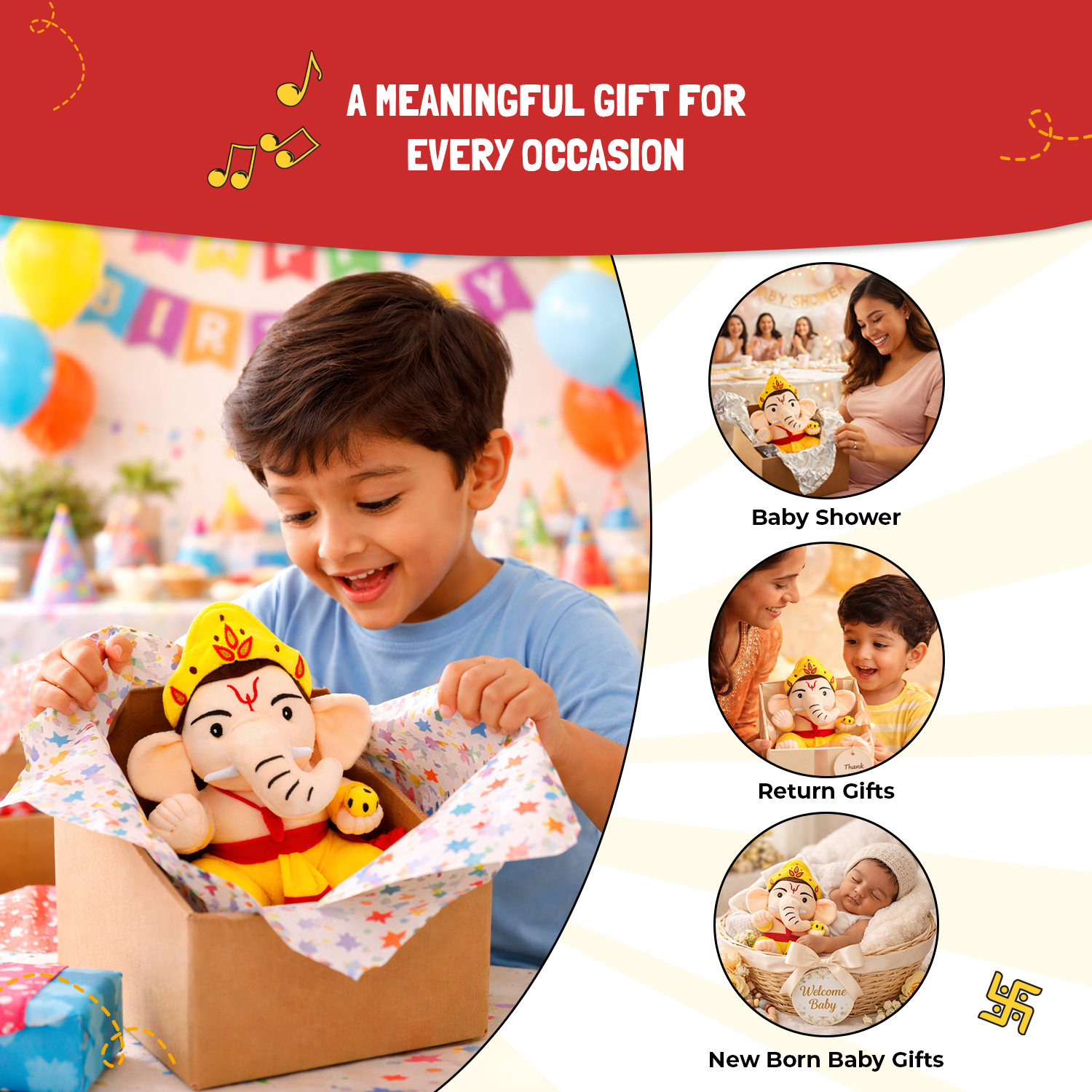 Mantra Chanting Baby Ganesha (Medium – 28 cms) Buy Online USA Store Mantra Chanting Baby Ganesha (Medium - 28 cms)