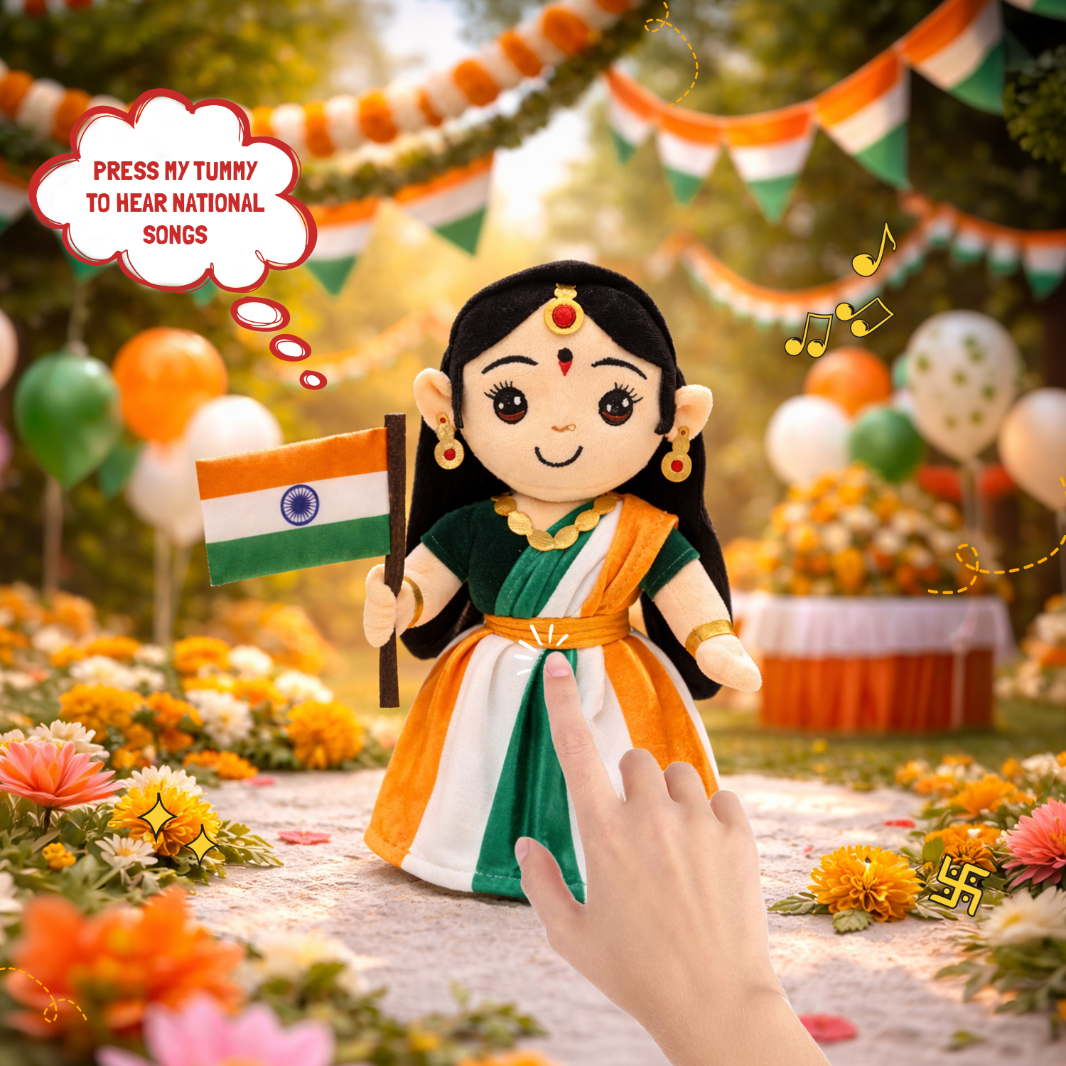 Musical Bharat Mata (Medium – 30 cms) Buy Online USA Store Musical Bharat Mata (Medium - 30 cms)