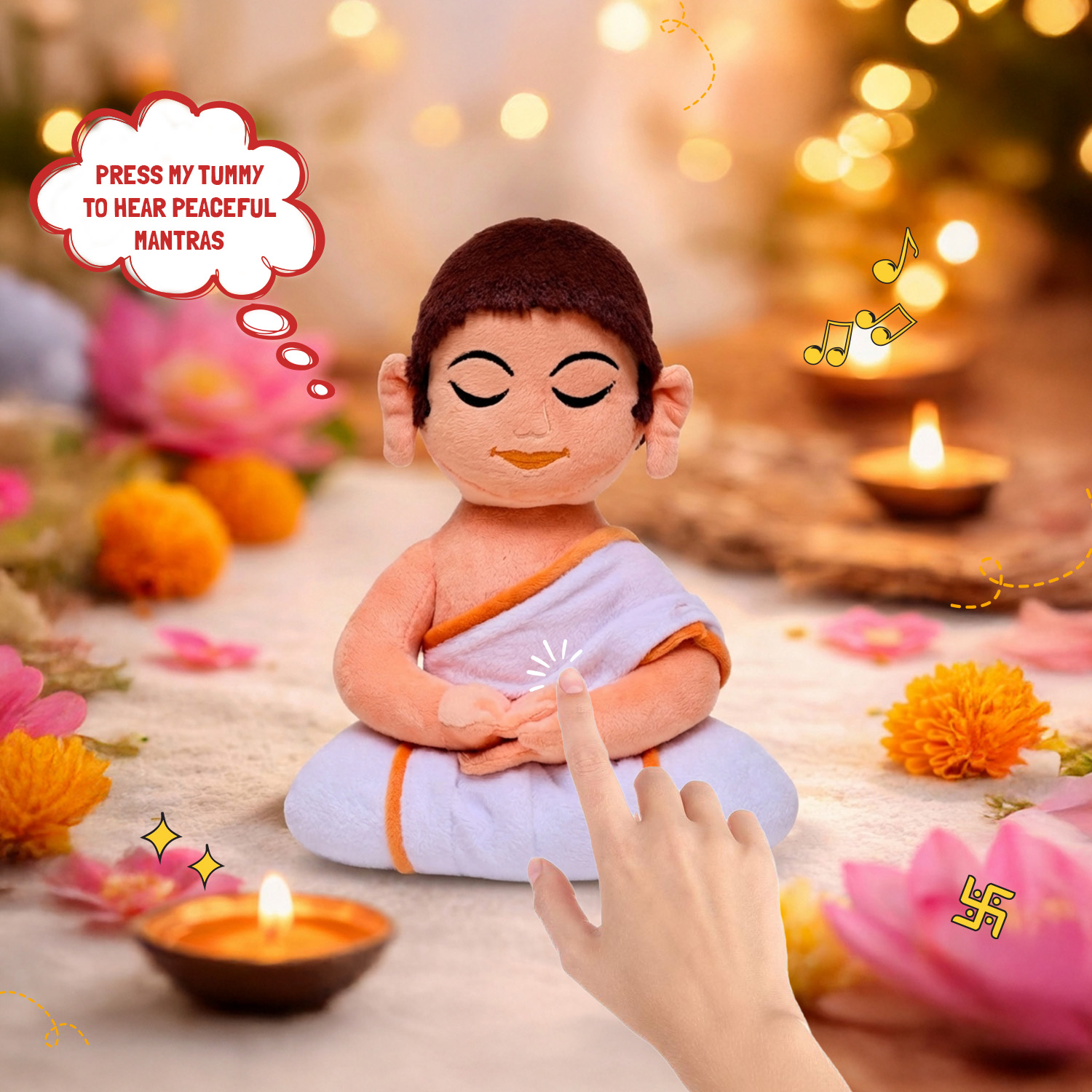 Mantra Chanting Jain Swami Plush (Medium – 36 cms) Buy Online USA Store Mantra Chanting Jain Swami Plush (Medium - 36 cms)