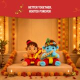 Mantra Chanting Baby Krishna & Baby Hanuman (Pack of 2)- Medium