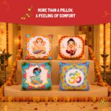 Mantra Chanting Divine Plush Pillow Bundle (Pack of 4)