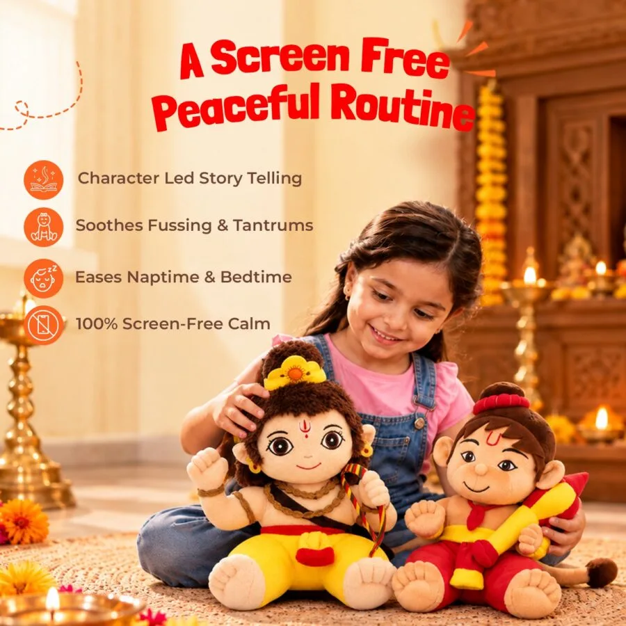 Mantra Chanting Baby Rama & Baby Hanuman Combo, image 4