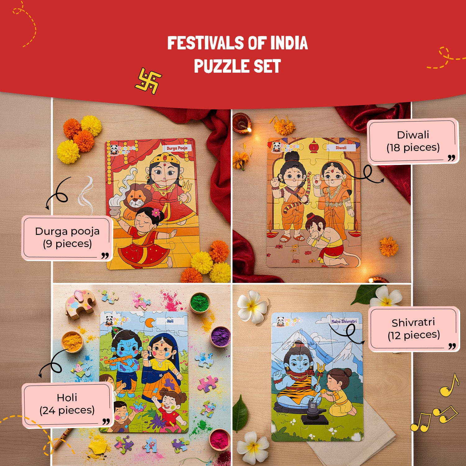 Festivals of India & Divine Favourites Puzzle Combo