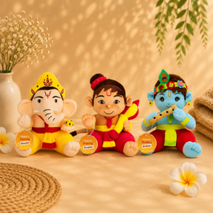 Mantra Chanting Baby Krishna, Baby Ganesha & Baby Hanuman (Pack of 3) - Medium