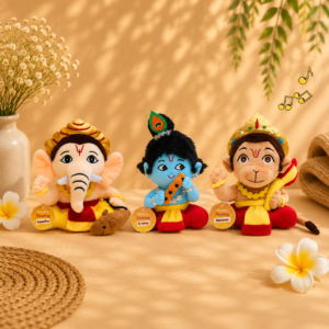 Mantra Chanting Baby Krishna, Baby Ganesha & Baby Hanuman (Pack of 3) - Small