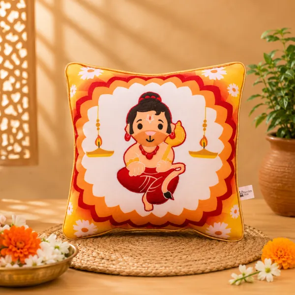 Hanuman Mantra Chanting Plush Pillow (25 cms)