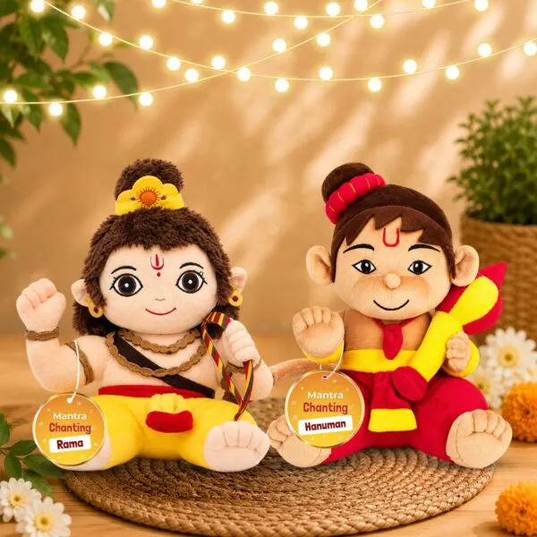 Mantra Chanting Baby Rama & Baby Hanuman Combo