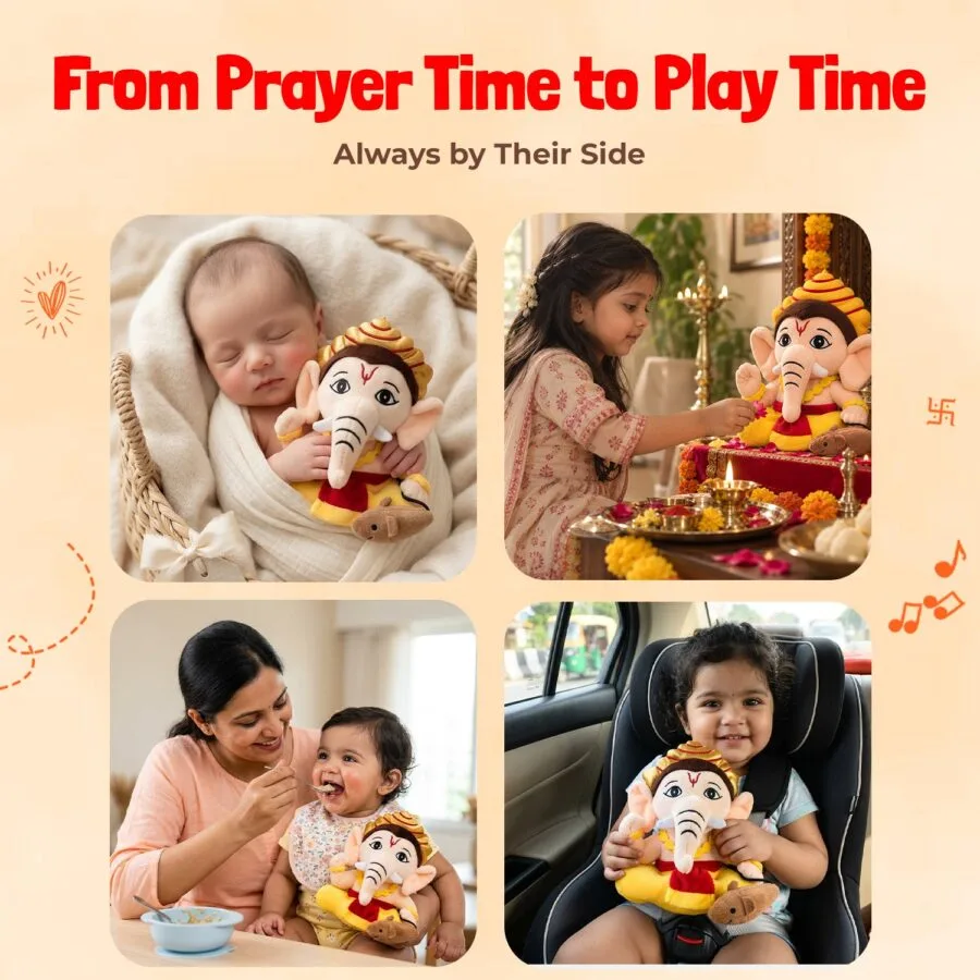 Mantra Chanting Baby Ganesha (Small - 23 cm), image 6