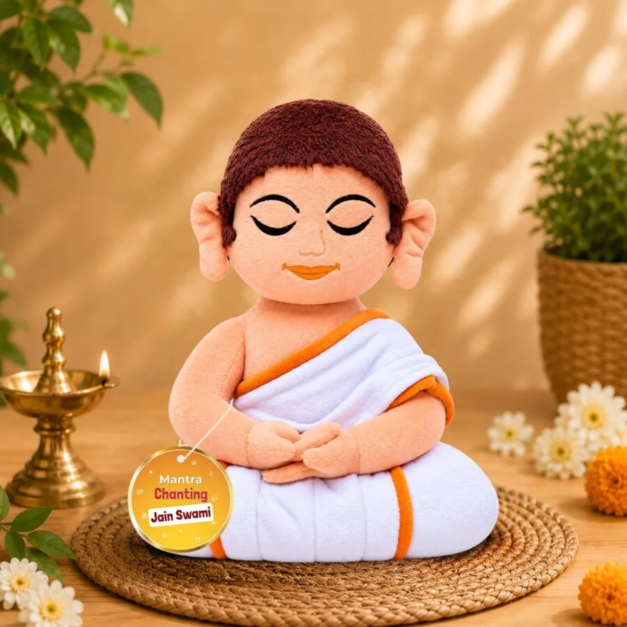 Mantra Chanting Jain Swami Plush (Medium - 28 cm)
