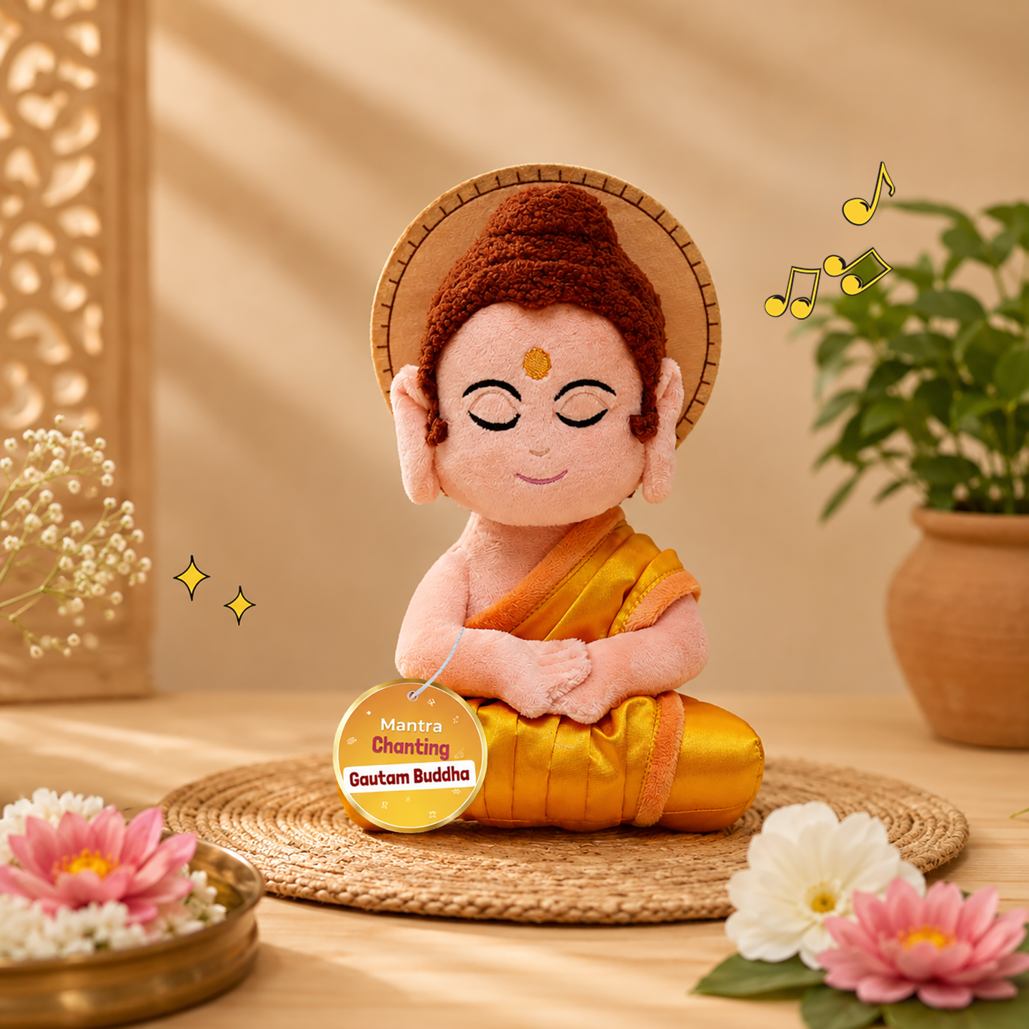 download_6c43fef4-2296-42cd-be92-7686c726cf9d.png Mantra Chanting Gautam Buddha (Small - 25 cms)