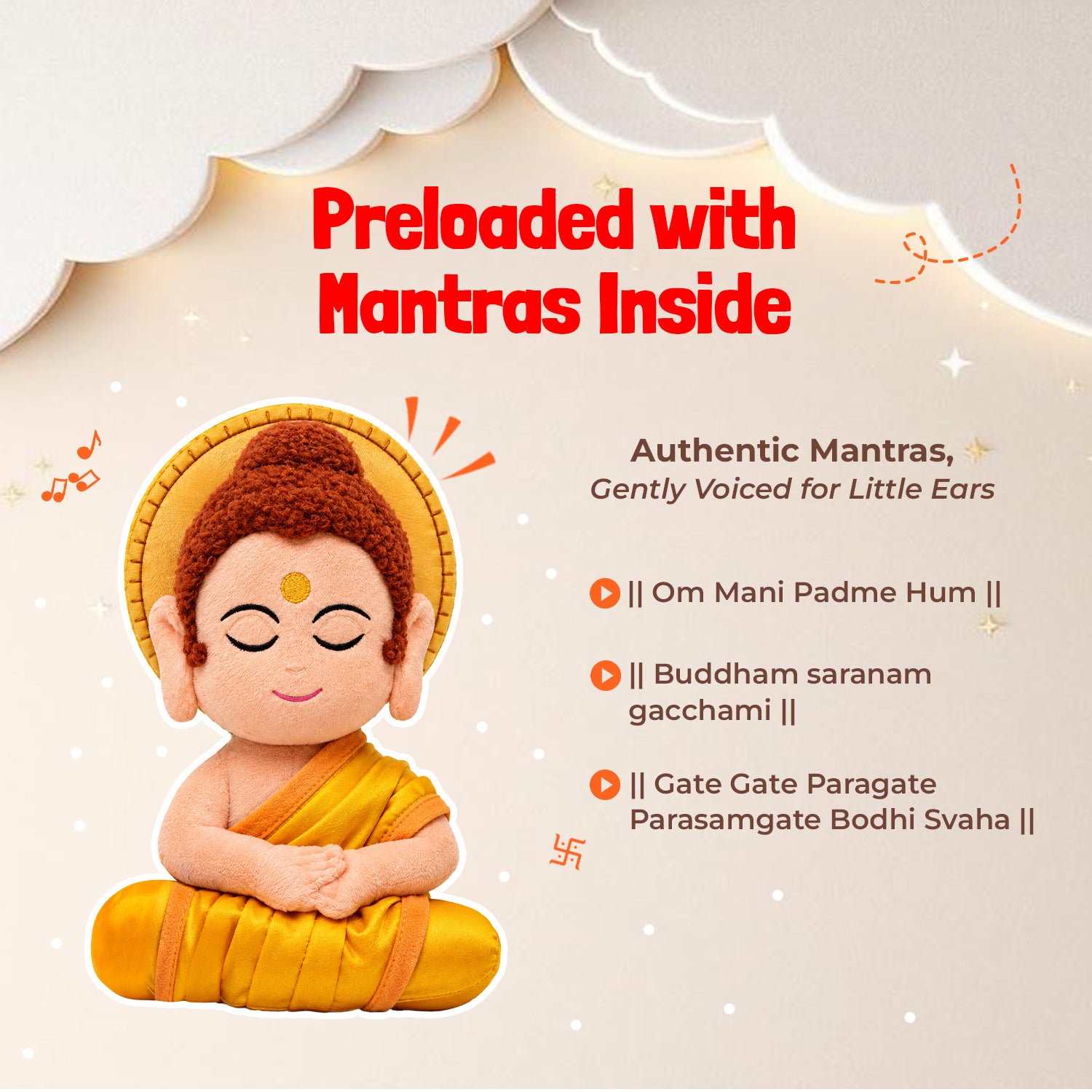 Mantra Chanting Gautam Buddha (Small - 25 cms)