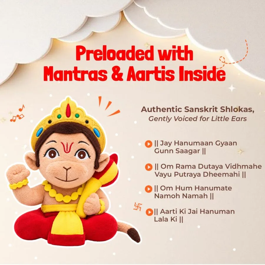 Mantra Chanting Baby Hanuman (Small - 23 cm), image 4