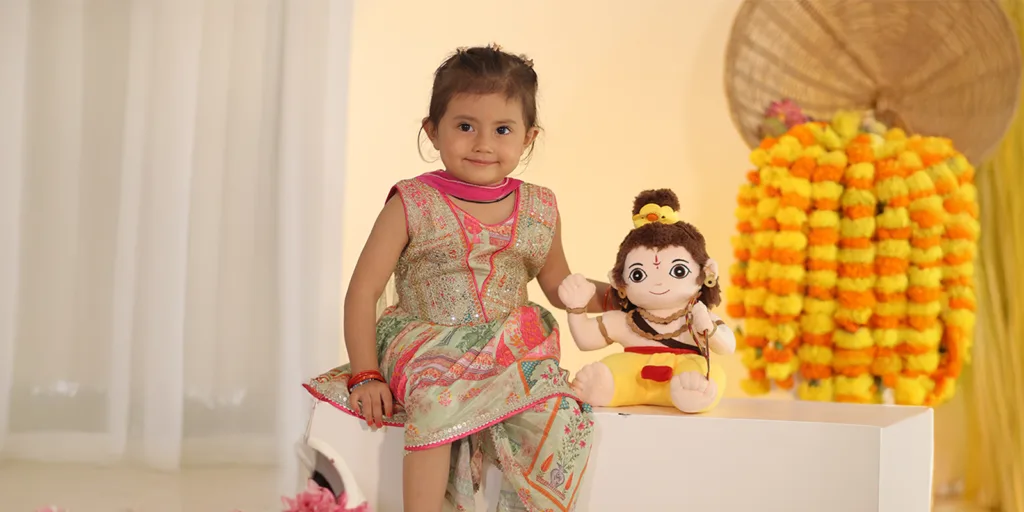 Dussehra celebration with Ravana effigy and festive lights
