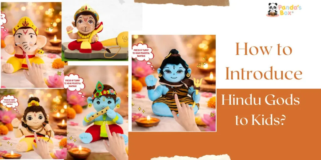 Illustration of Hindu gods for kids