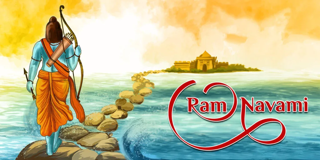 Baby Rama illustration for Ram Navami