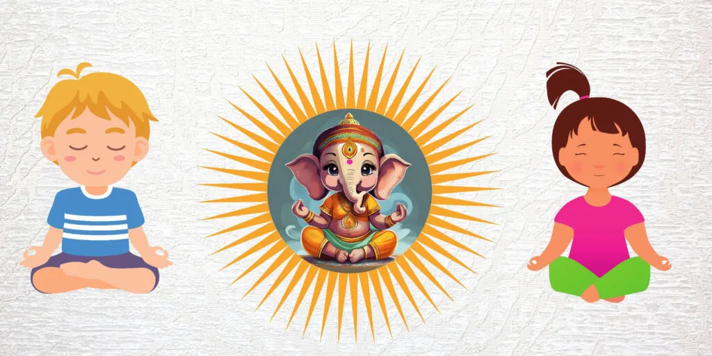 Ganesha in meditation pose